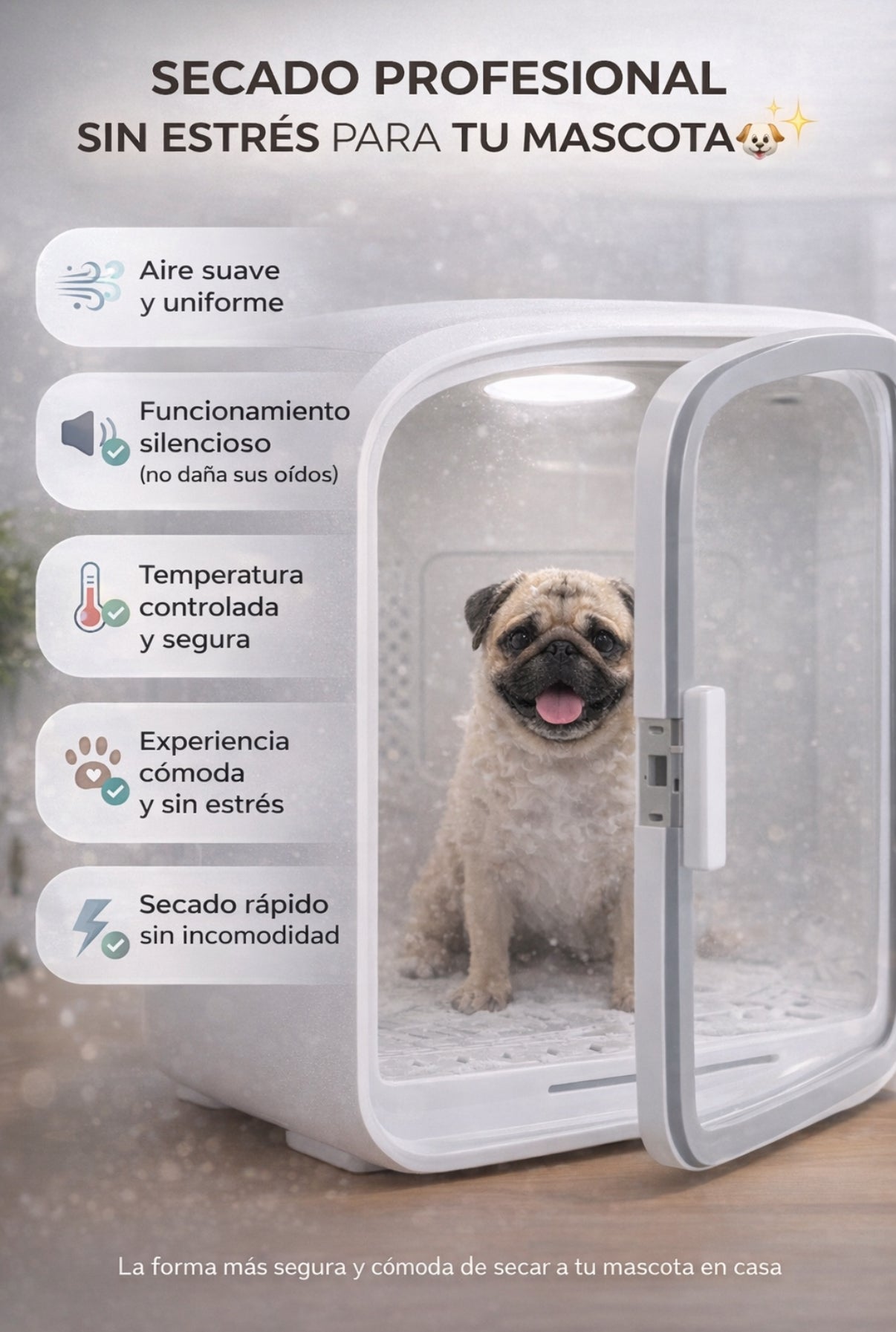 DOGMA® DRIVE CUBE — Tu mascota seca y tranquila en minutos